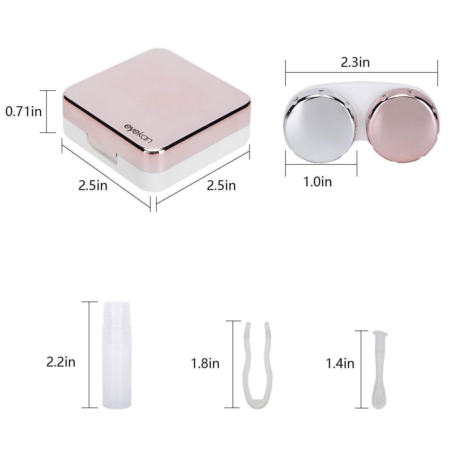 Geekmonkey Geekmonkey Eyekan Travel Contact Lens Case Box with Mirror (Silver)