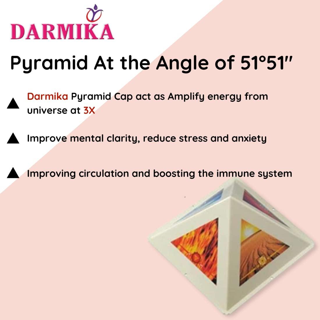 DARMIKA DARMIKA Pyramid Head Cap for Daily Meditation for Students | Car | Vastu | Receive Energy White