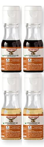 Golden Eagle Golden Eagle Combo of Essence 2 x Butterscotch, 2 x Strawberry Flavors Making Cakes, Cookies and Ice Creams Liquid Food Essence 20ml Each Combo Pack of 4