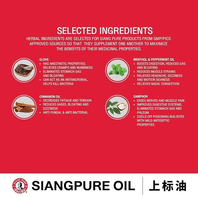 MISTYCDEP Siang Pure Oil Formula Pain Relief Thai Oil 25 ML 3 pcs