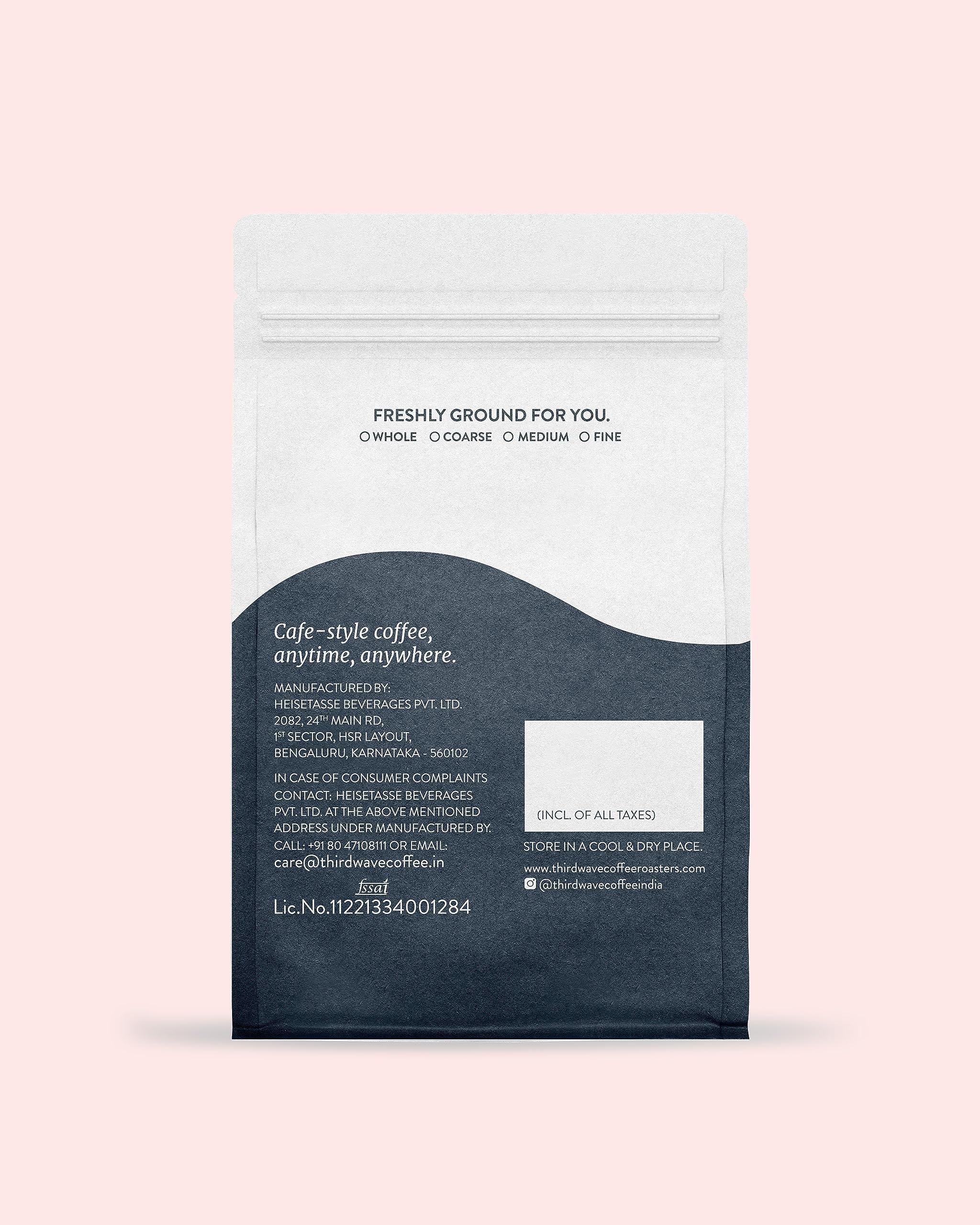THIRD WAVE COFFEE ROASTERS Third Wave Coffee | Specialty Single Origin Bababudangiri Region| 100% Arabica Naturals |Medium Light Roast | 250gm|Medium Grind