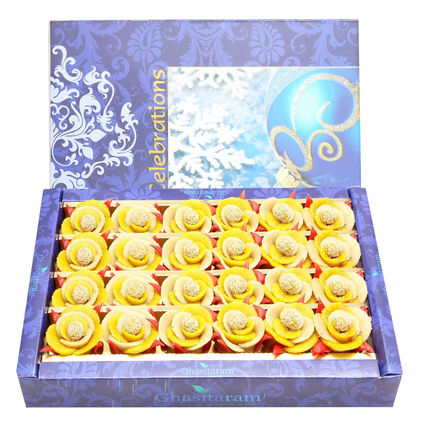 Ghasitaram Gifts Ghasitaram Gifts Sugarfree Cashew Flowers (800 GMS) |Gift for Diwali,Holi,Rakhi,Valentine,Christmas,Birthday,Anniversary,Gift for Her,Him,Mothers Day,Fathers Day|