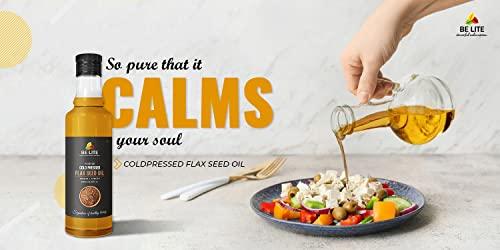 BE LITE BELITE® COLD PRESSED FLAX SEED OIL (ALSI KA TEL), 100% NATURAL AND PURE, EXTRA VIRGIN HEALTHY COOKING OIL, FOR HEALTHY HAIR AND SKIN, OMEGA 3 RICH, VEGAN (250ML)