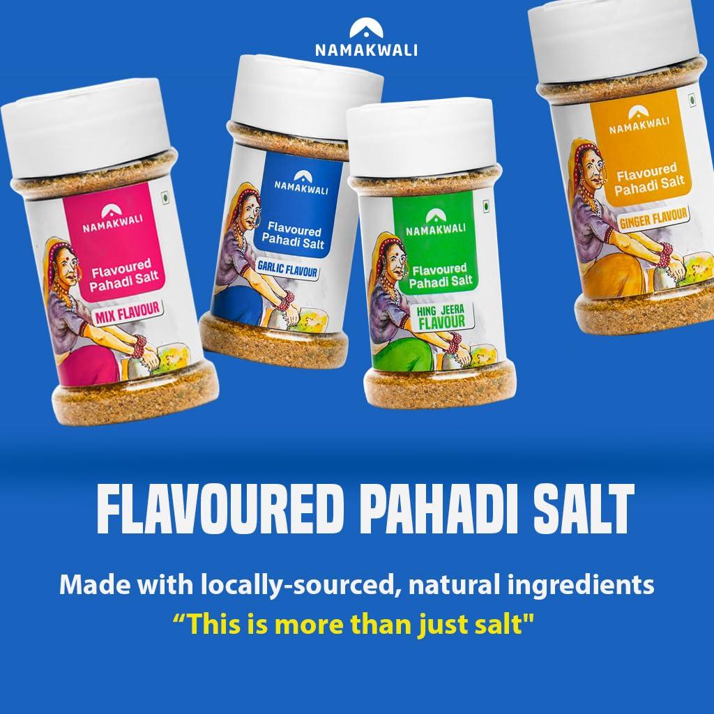 Namakwali Namakwali Pahadi Flavoured Salt Hand Grounded On Silbatta (Authentic Mix Flavour) , 160 Gram (Pack of 2)
