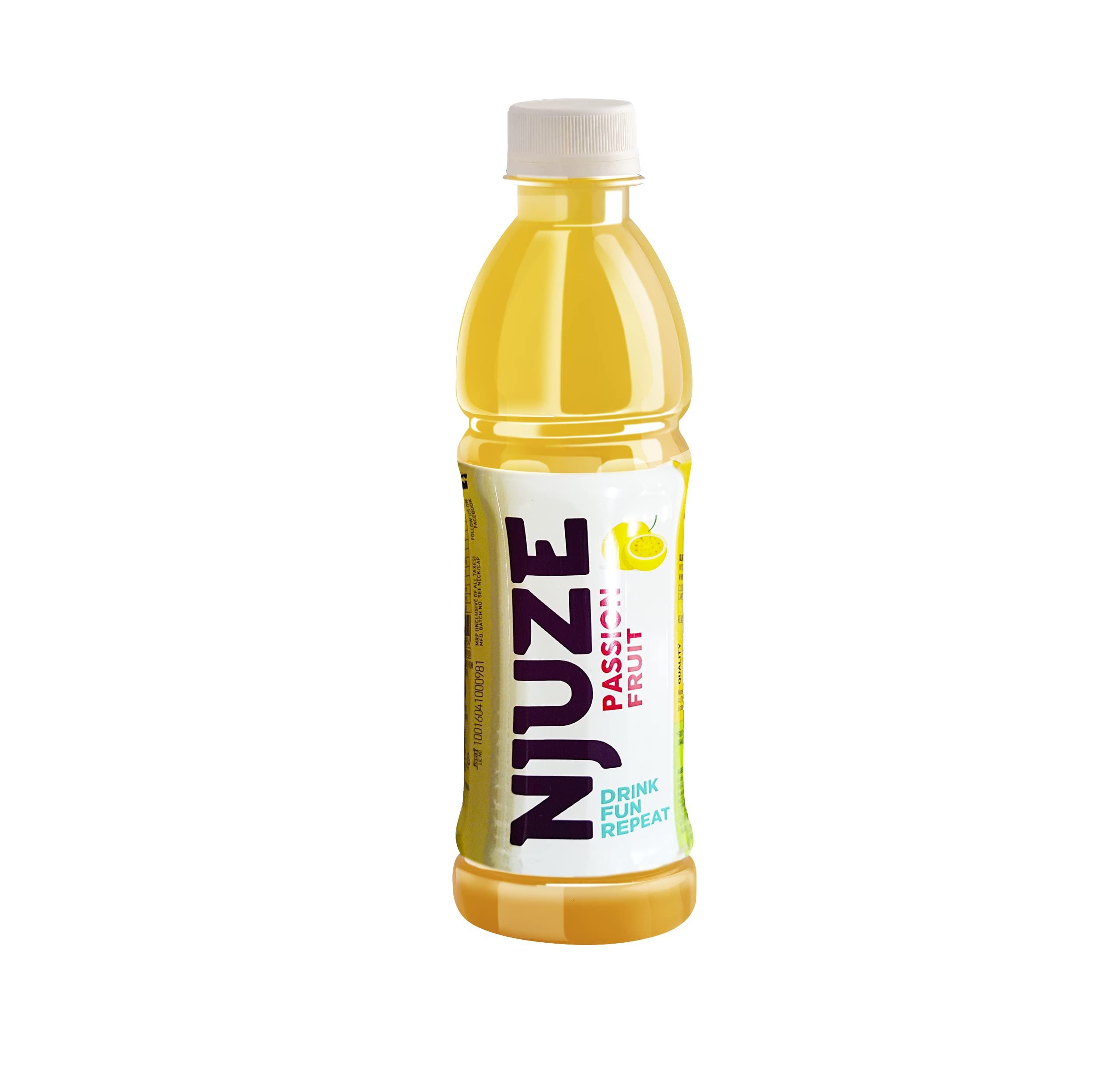 Njuze Njuze Passion Fruit Juice Natural Drink 350ml,(Pack of 12)