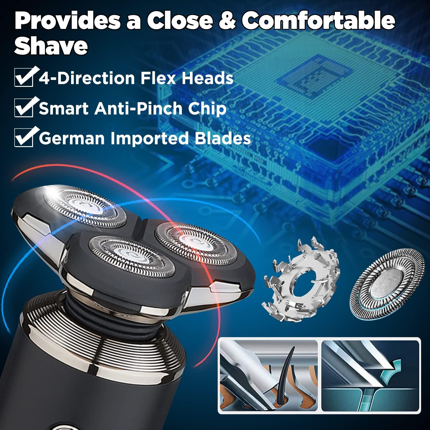 NOYMI Noymi 3 in 1 Shaving Machine | Beard Trimmer for men with Waterproof IPX7 technology | Fast Charging with 90 Mins Continuous Use (Shaver + Trimmer)