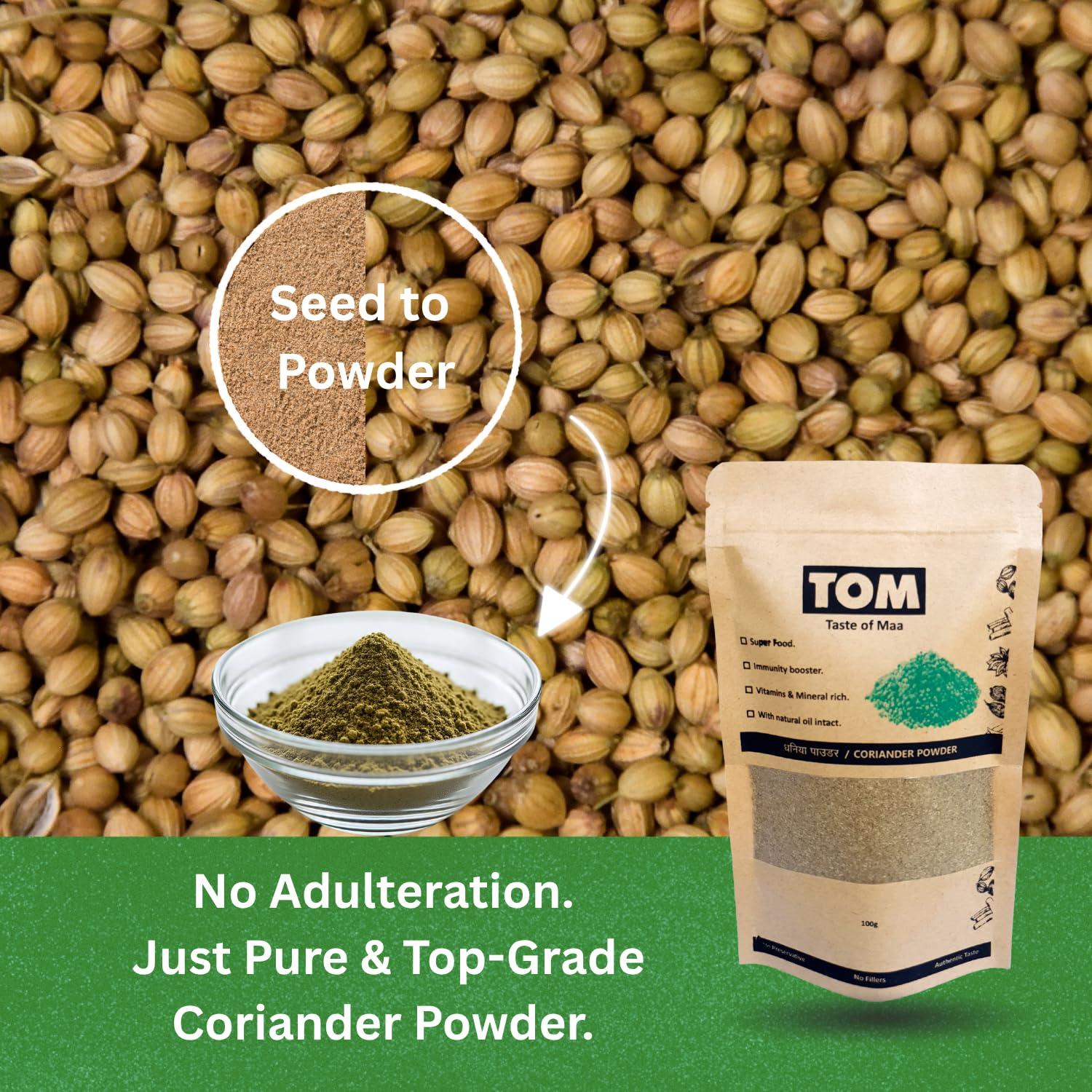 TOM taste of maa TOM Taste of Maa™ Coriander Powder, (Dhania) (500 Gm)