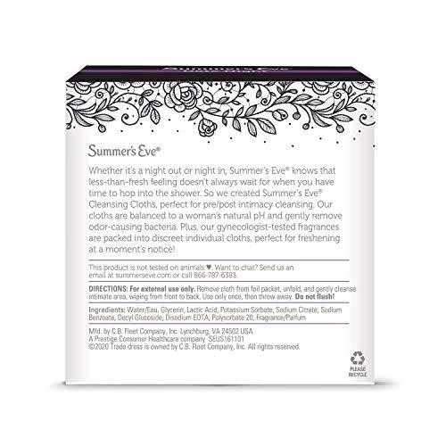 Summer's Eve Summer’s Eve Feminine Wipes, Date Night, 16 Cloths