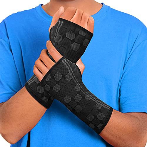 Sparthos Sparthos Wrist Support Sleeves (Pair) Medical Compression for Carpal Tunnel and Wrist Pain Relief Wrist Brace for Men and Women Made from Innovative Breathable Elastic Blend