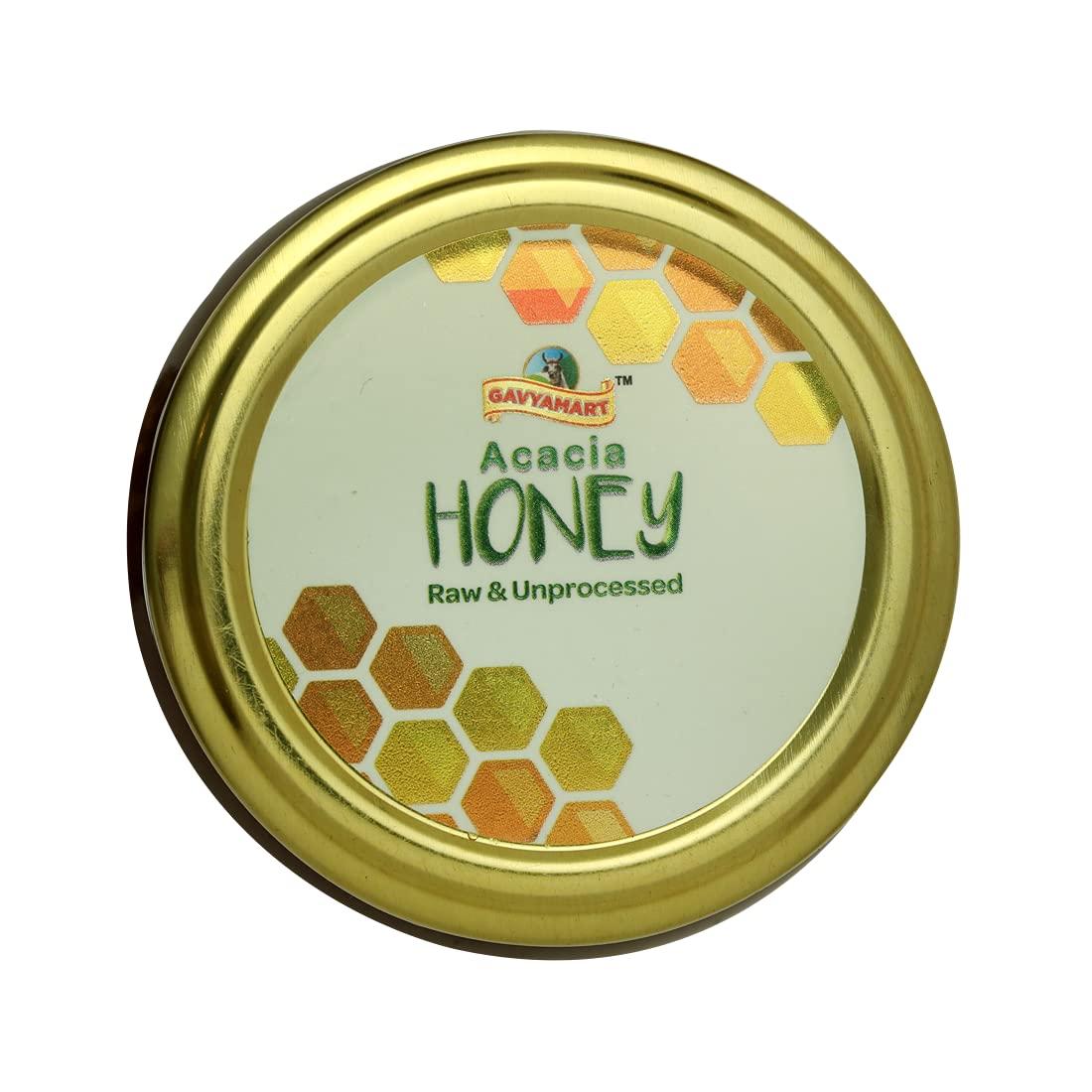 Gavyamart Gavyamart Accacia Honey 250 GM|Pure & Natural Raw Honey|Unpasteurized|Unadulterated|Ethically Sourced & of Natural Origin|May contain Natural Pollen|Organic Honey|Original Honey with No Sugar Adulteration
