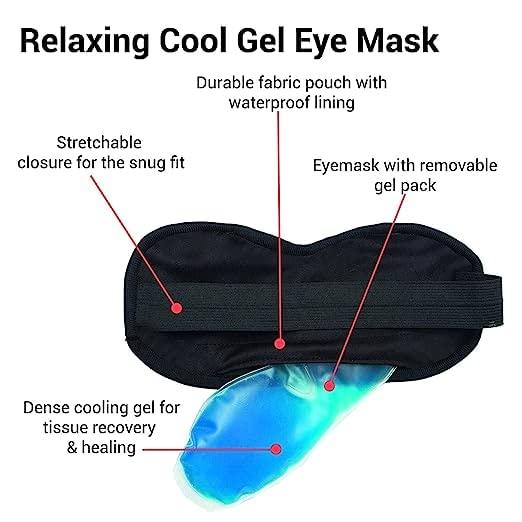 VALKYRIE VALKYRIE Cooling Gel Relaxing Eye Sleep Mask for Dark Circles, Dry Eyes, Cooling Eyes, Pain Relief, Redness, Eye Patches, Sleeping Cool Pad Suitable for All Family Members Sleeping Mask