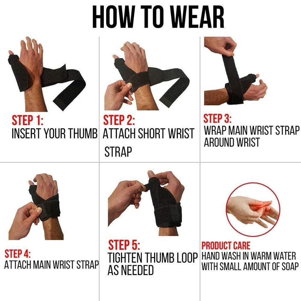 LEXOTHO LEXOTHO thumb wrist support for pain relief carpal tunnel splint for men women fracture belt right and left hand adjustable wrist band for gym (1-pc)