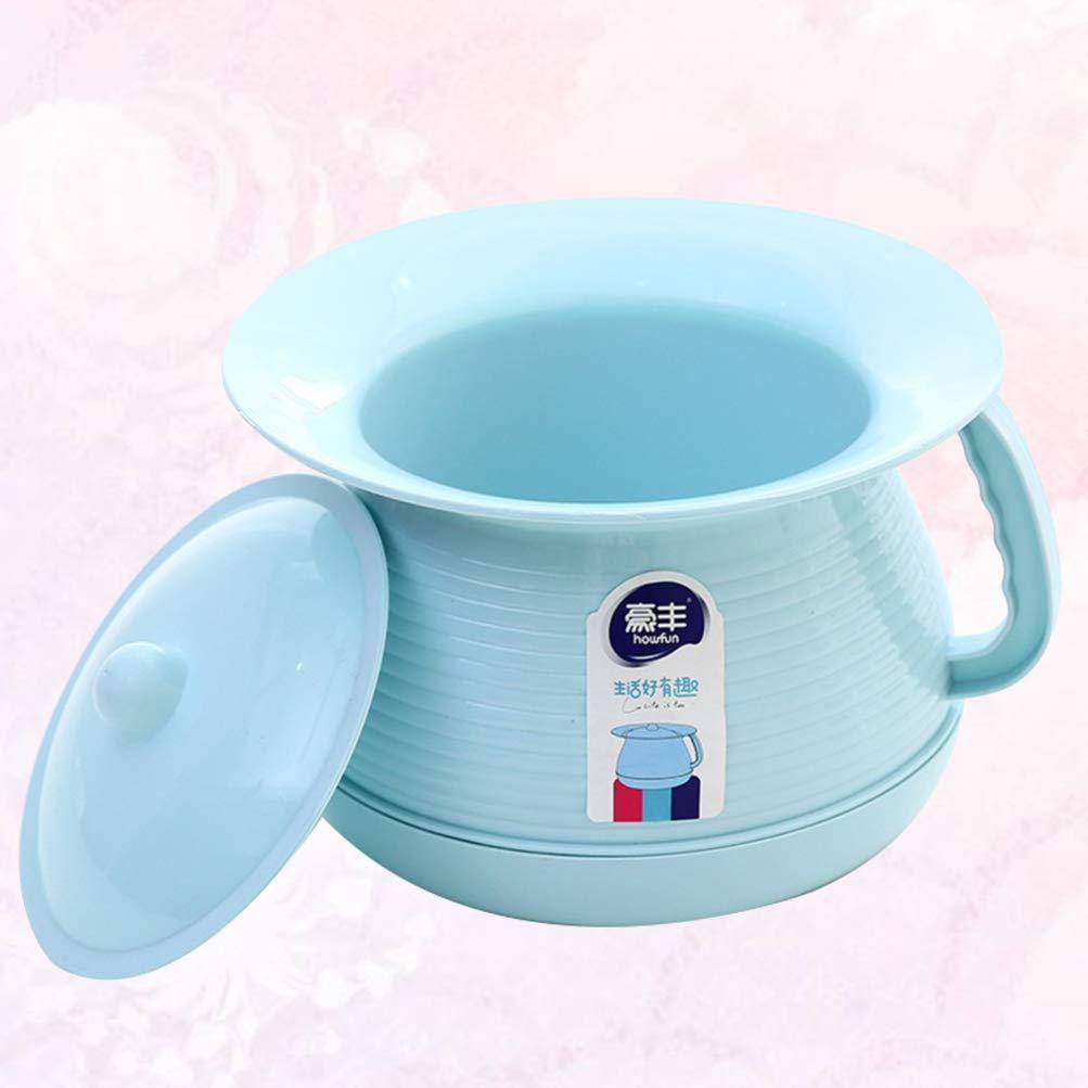 HEALLILY HEALLILY Potty Urinal Chamber Pot Bedpan Urinal Bottle Urine Pot Pee Bottle Urinal Bottle Urine Pots Urine Bucket Mobile Toilet for Kids Female Blue
