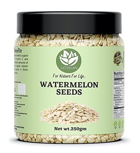 Go Vegan Go Vegan Combo of All Edible Seeds Pack of - 1.25 kg | Healthy Chia, Pumpkin, Sunflower, Flax, Watermelon Seeds 250g Each [Jar Pack]
