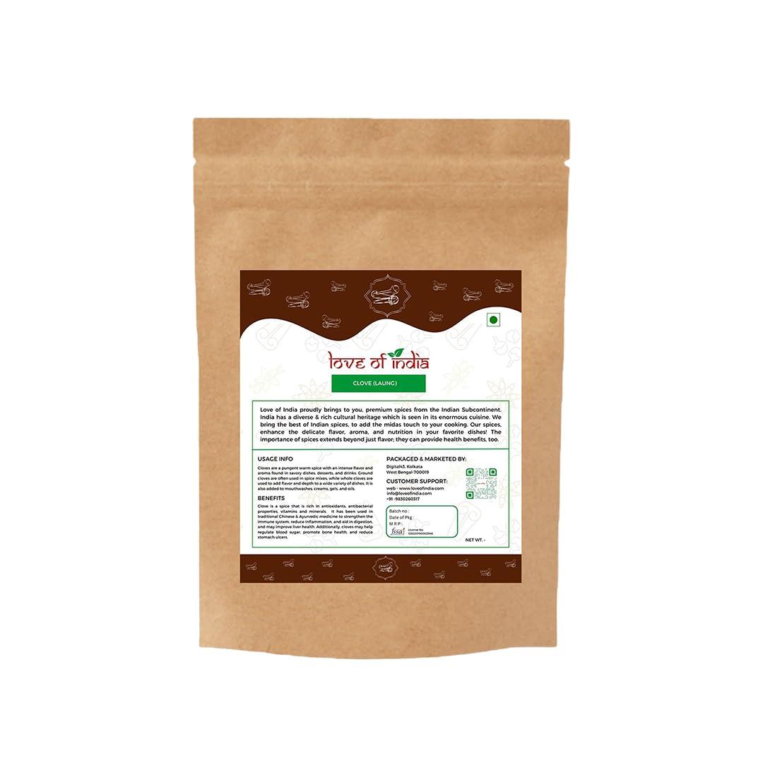 LOVE OF INDIA Organically Grown Clove (Laung) Golden Brown | Kerala (Idduki) | Premium Export Quality 50gm | Love of india (1)