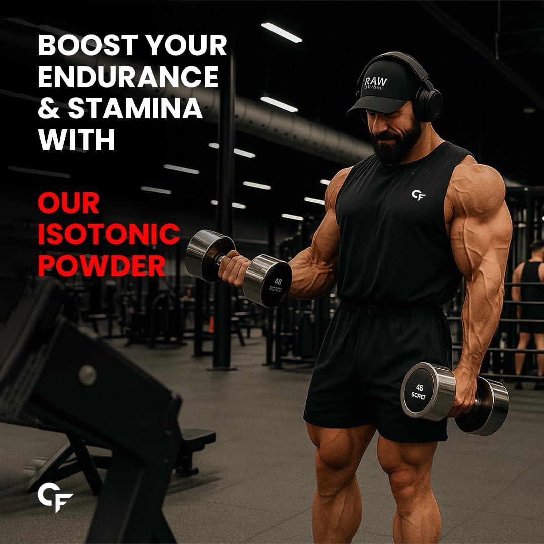 Carbamide Forte Carbamide Forte Isotonic Powder | Pre Workout Supplement For Men And Women| Instant Energy Drink for PreWorkout | Electrolytes Powder with added BCAA & L Glutamine - Litchi Flavour - 500g (Pack of 1)