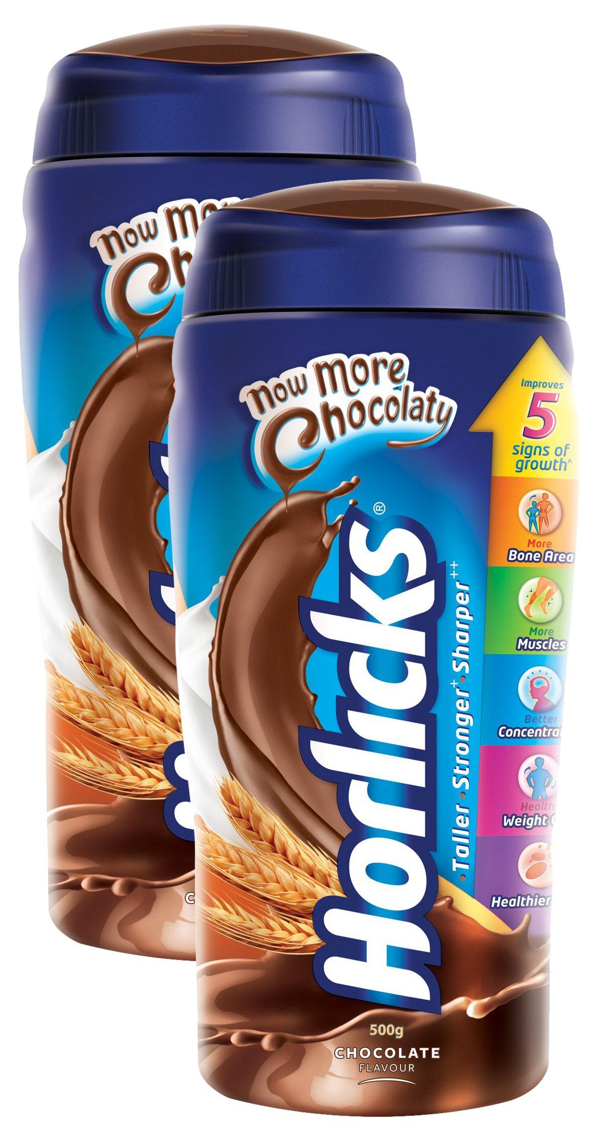 Horlicks Easy Day Combo - Horlicks Chocolate Delight, 500g (Pack of 2) Promo Pack