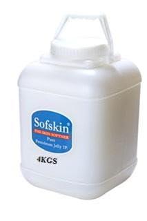 SOFSKIN Sofskin (USA Brand) 100% Pure White Petroleum jelly IP, No Smell, Expiry 5 yrs. - 4 Kgs. (Export surplus - Selling in USA). pH 5.5 - No skin Allergy.
