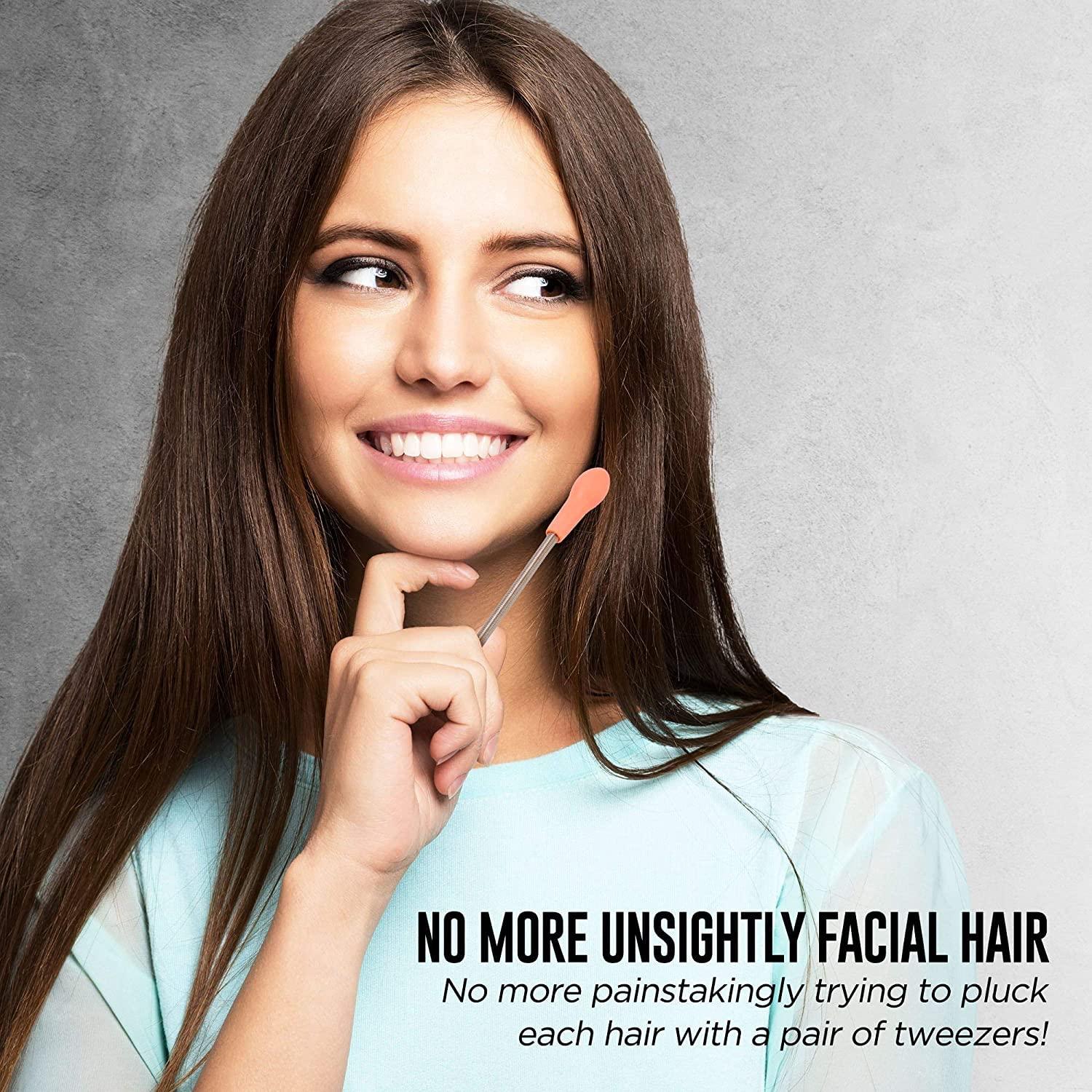 AIMERS AIMERS Spring Facial Hair Remover, Best for Quick & Easy Hair Removal from Roots. Portable & Effective Manual Epilator Stick for Women