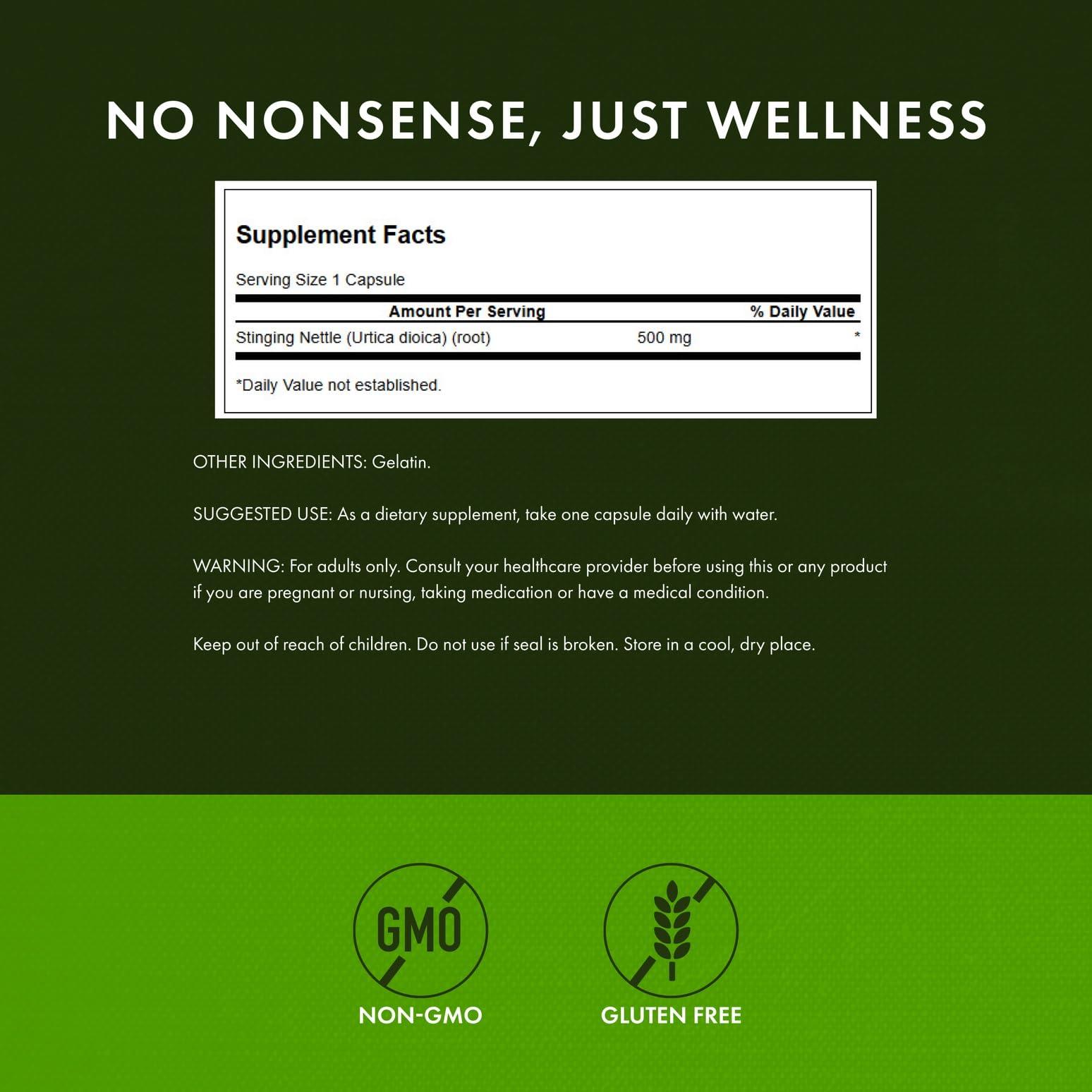 Swanson Swanson Premium Stinging Nettle Root (500 Mg) - 100 Caps