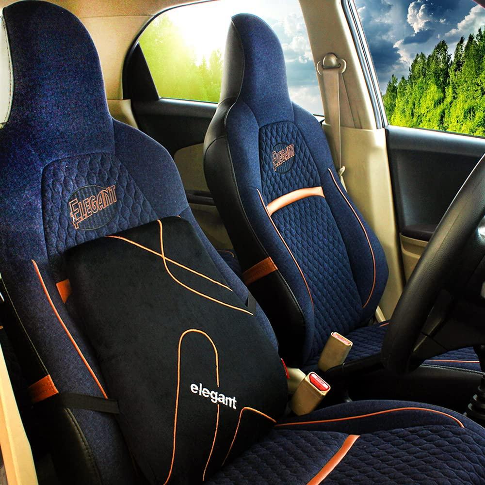 Elegant Elegant Fur Memory Foam Slim Back Cushion Pillow Black for Toyota QUL 7 STR