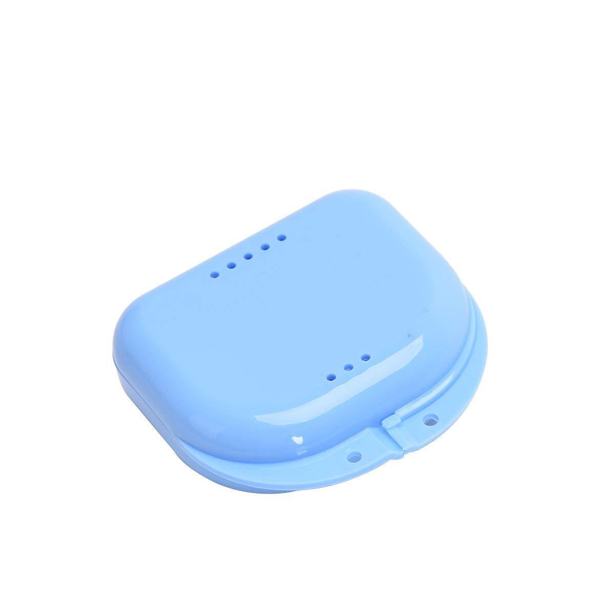 Onwon Onwon 6 Pieces Retainer Case Mouth Guard Case Orthodontic Denture Storage Container Carabiner Hook Air Vent Holes Dental Teeth Retainer Box