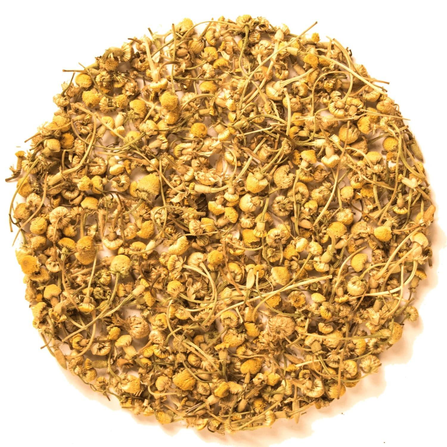 TeaRaja TeaRaja Pure Chamomile Tea (100 g) -Makes 55 Cups Pure Herbal Tea Reduce Anxiety and Stress Classic Calming Herb Get Good Sleep Caffeine-Free