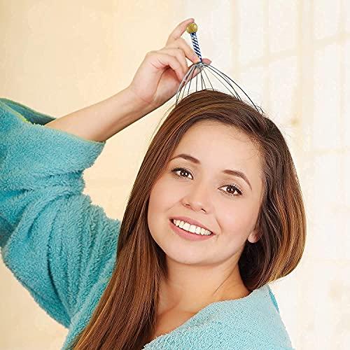 manav acupressure products MANAV Scalp Bokoma Massage Machine Head Massager Scalp Scratcher 12 Fingers Head Scratcher For Head Massage Body Relaxing Hair Massage (Pack of 2)