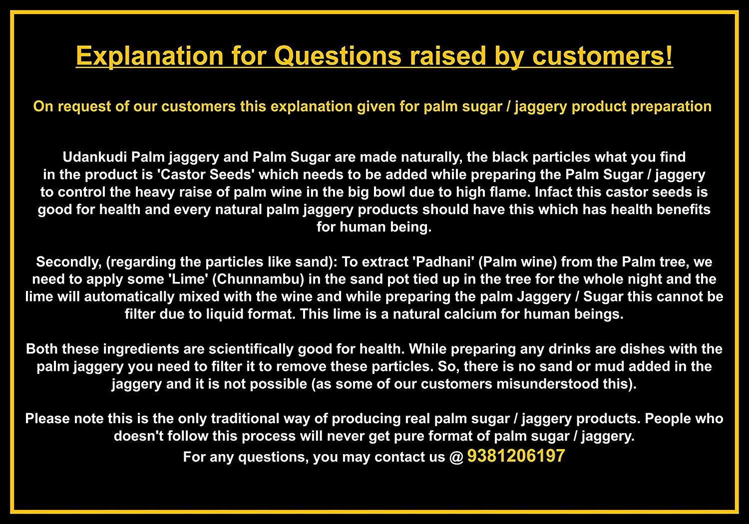 Udankudi Udankudi Karupatti 250gm | Natural Palmyra Jaggery | Panaivellam | Palm Jaggery