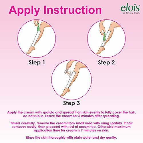 elois Elois Hair Removal Cream with Natural extracts Painless for Sensitive & Dry Skin Pack Of 8 (Rose Extract, 25 Gram)