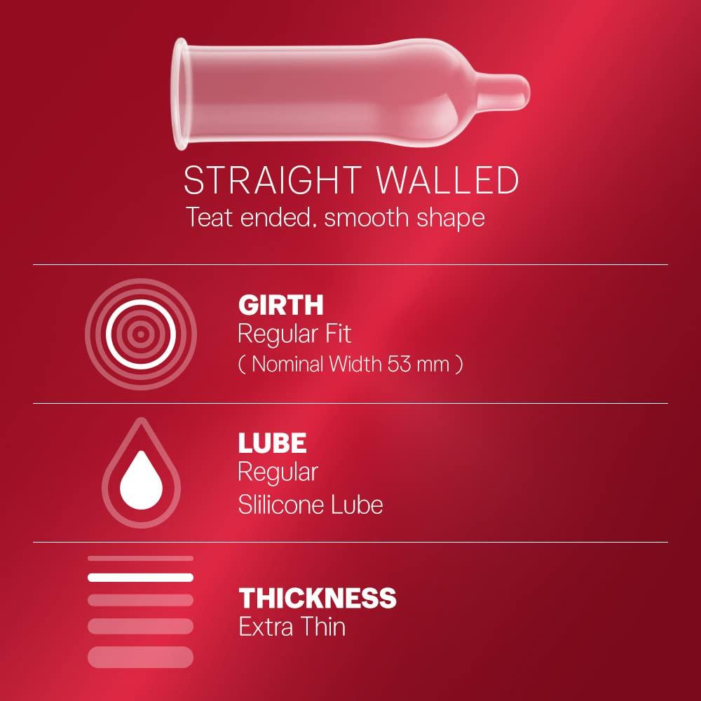 Durex Pleasure Packs (Durex Extra Thin 10s, Extra Ribbed 10s, Extra Thin 10s, Extra Ribbed 10s, Intense Tingling Lube 50 ml)