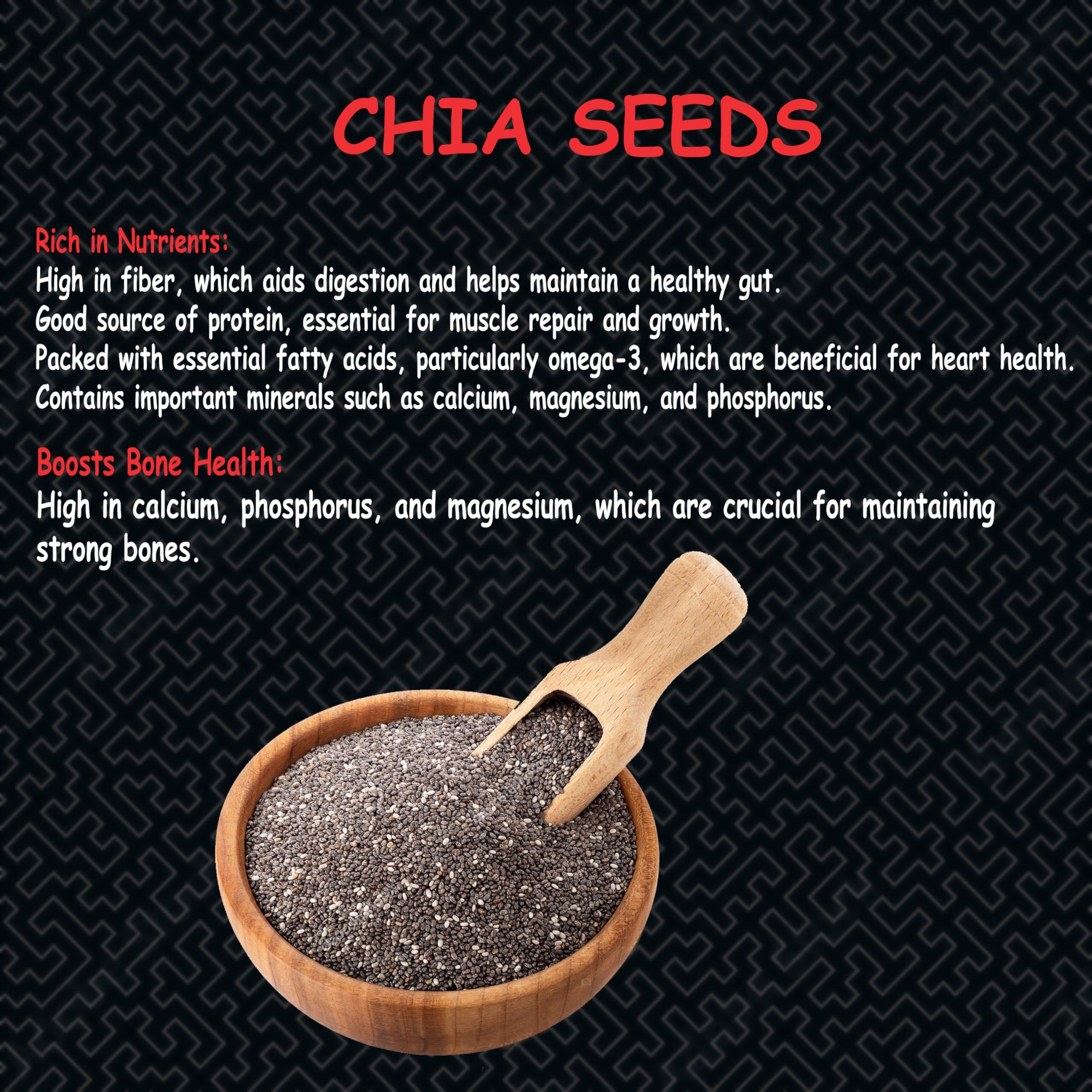 WAAHO WAAHO Chia Seeds 250 gram, Organic Raw Whole chia seeds packet of 250 gram