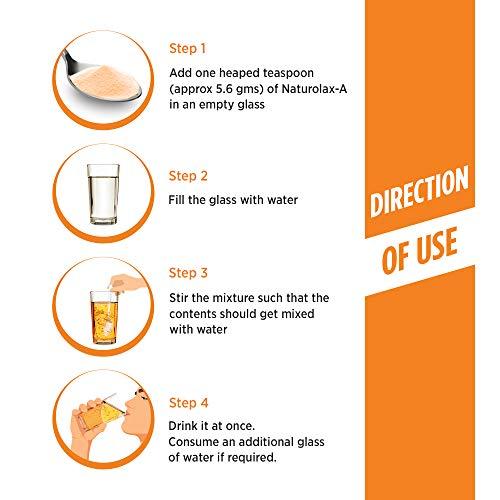 Naturolax Naturolax-A Isabgol Husk Powder, Effective for constipation, Orange Flavour, Ayurvedic formula, Non-habit forming, High Effervescence, 110 gms