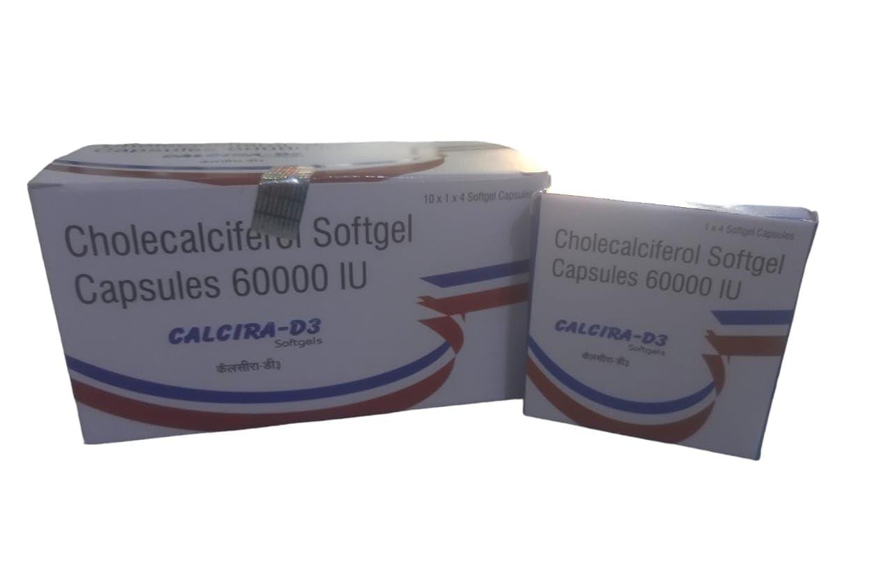 STELVEDIC Cholecalciferol Capsules_Calcira D3 60000 i.u. for Bone, Joint and Muscle Care-3 * 4=12capsules