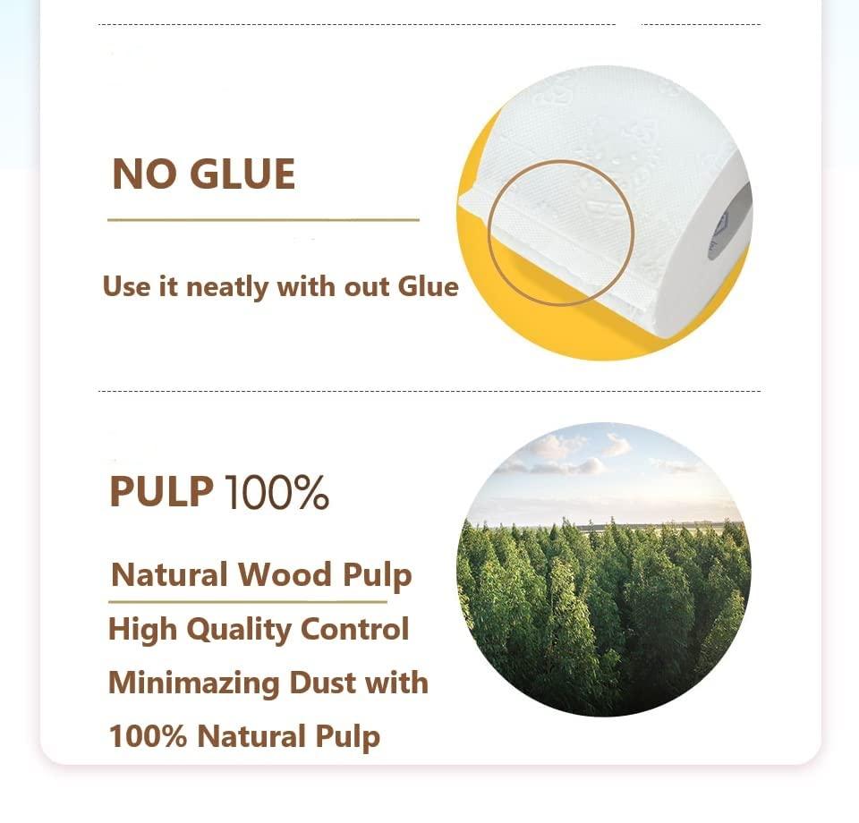 PASEO Paseo Toilet Tissue 2 ply Toilet Paper 10 Toilet Rolls x 200 Toilet Tissue Sheets Sheet Size 11 x 9.9 cm