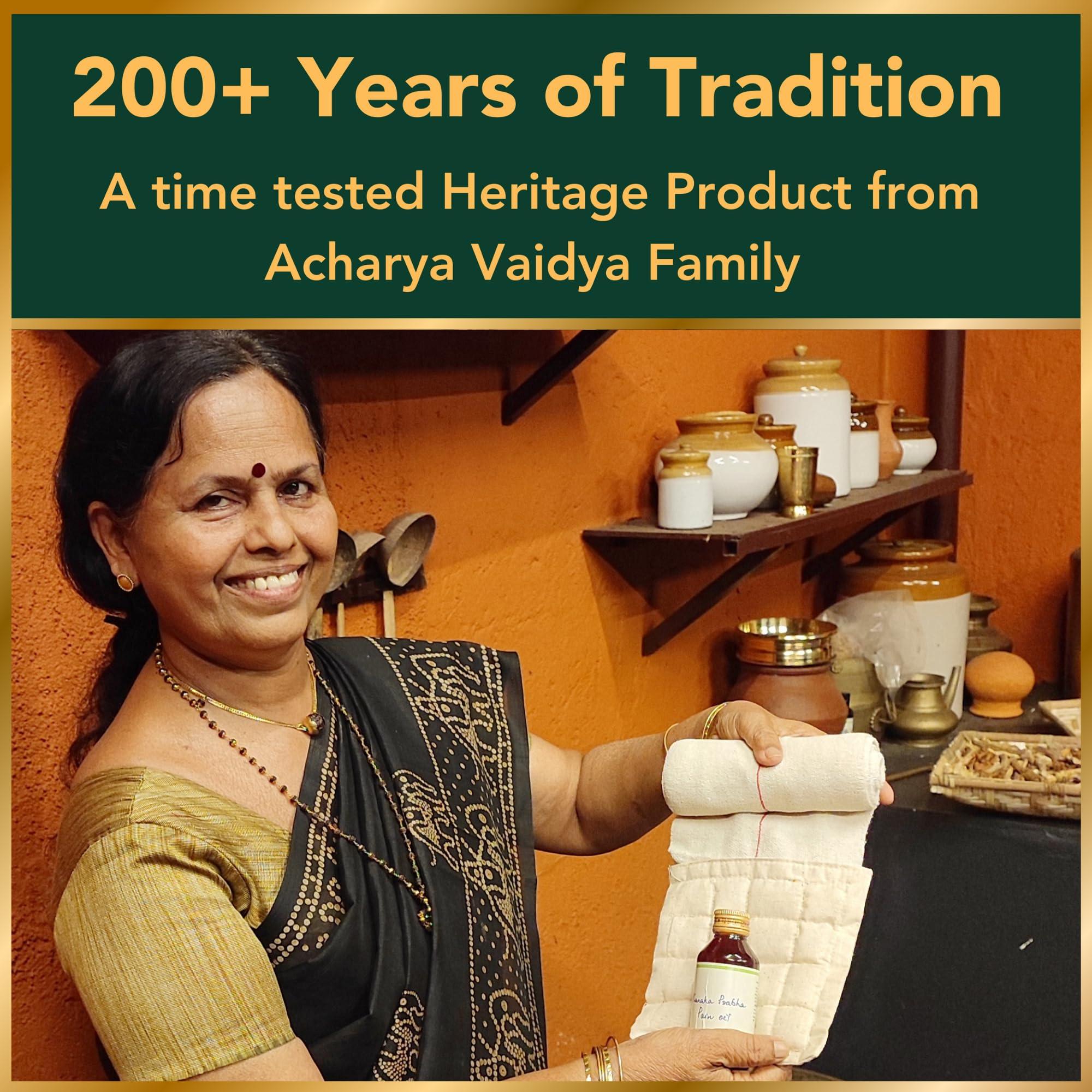 ACHARYA PANCHAKARMA Acharya Panchakarma Knee Pain Wrap with Kanaka Prabha Pain Oil Combo