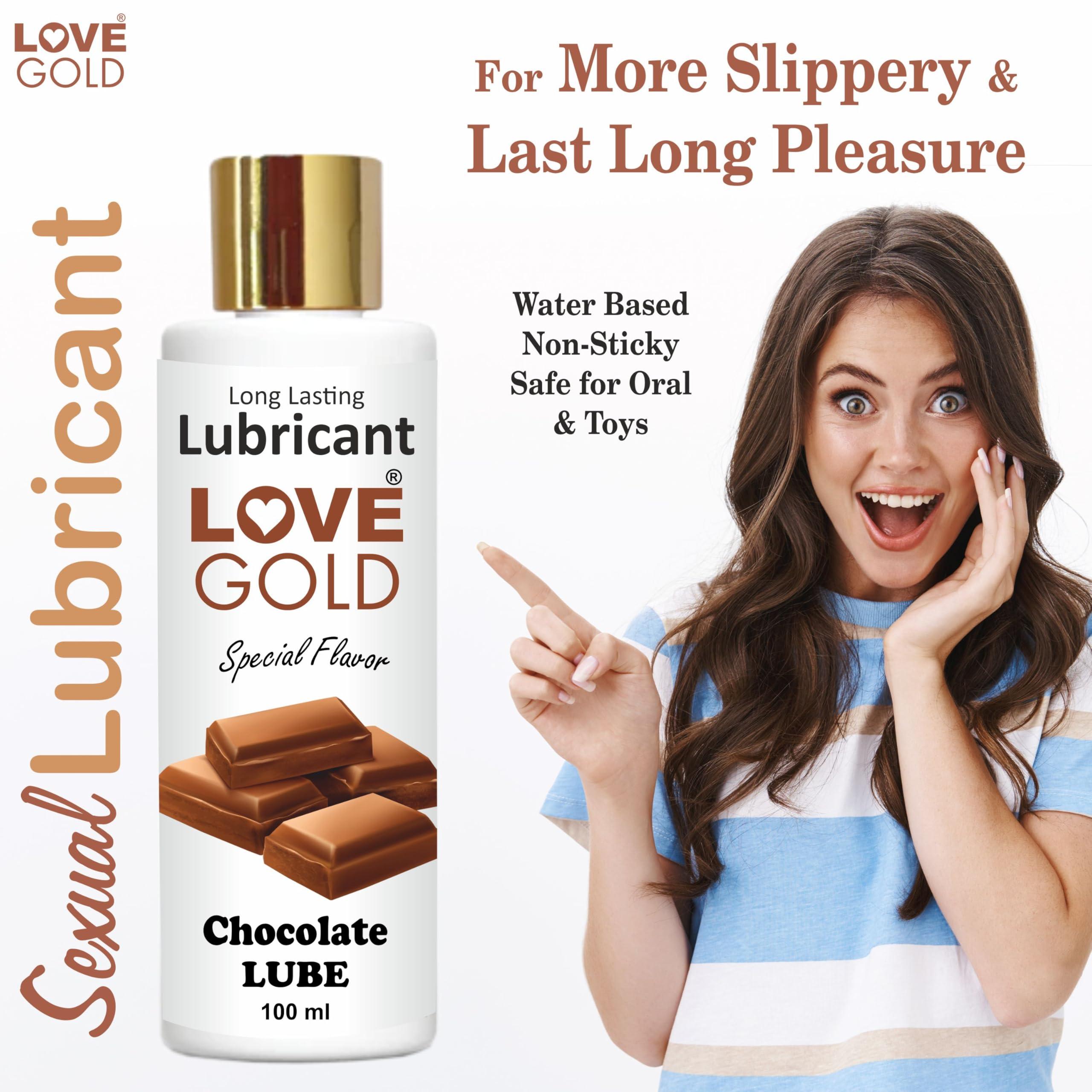 LOVE GOLD LOVE GOLD Lube Chocolate Gel Water Based Personal Lubricants for privacy Men & Women | Long Lasting | Non-Sticky |No Irritation| Safe for Condoms & Toys | pH Balanced | Paraben & Latex Free - 100 ml