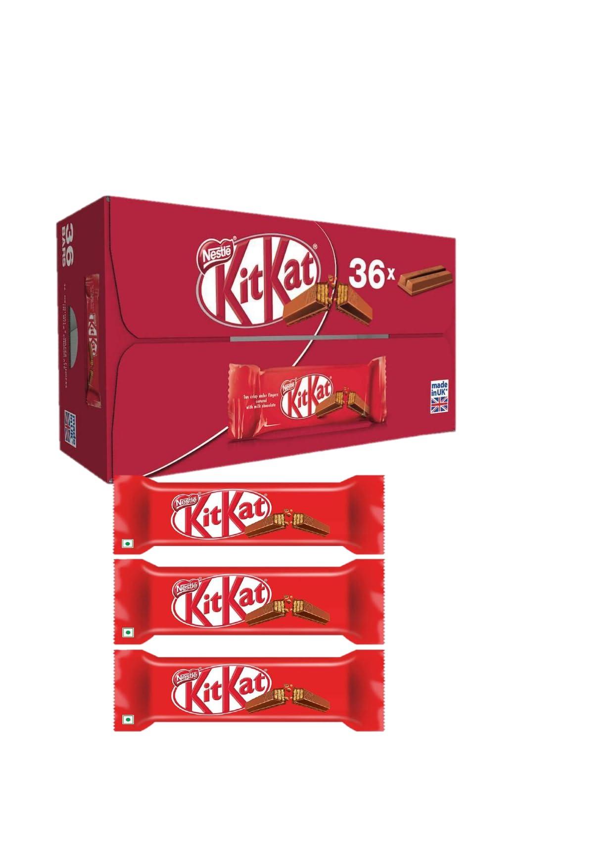 Nestle Nestle, Kitkat Pack of 36 pc Of 2 fingers Each Made In UK, Chocolate, 745 gram