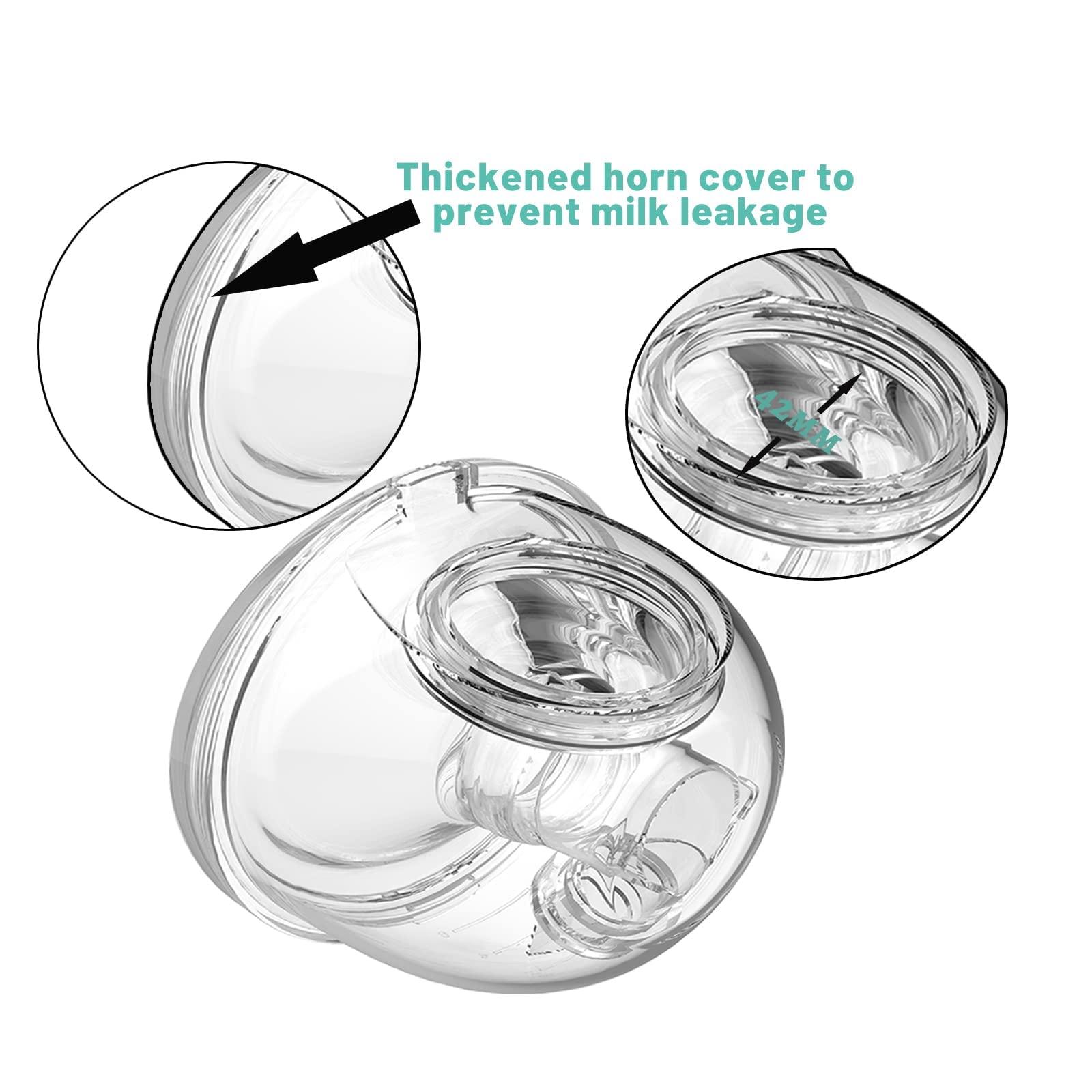 bliblo Flange Insert 17mm, Compatible with NaNaLazy/TSRETE/Bellababy/Lansinoh/momcozy S9/S12/S9pro/S12pro,Wearable Breast Pump Shields/FlangesMilk Collector 24mm Universal (17mm)