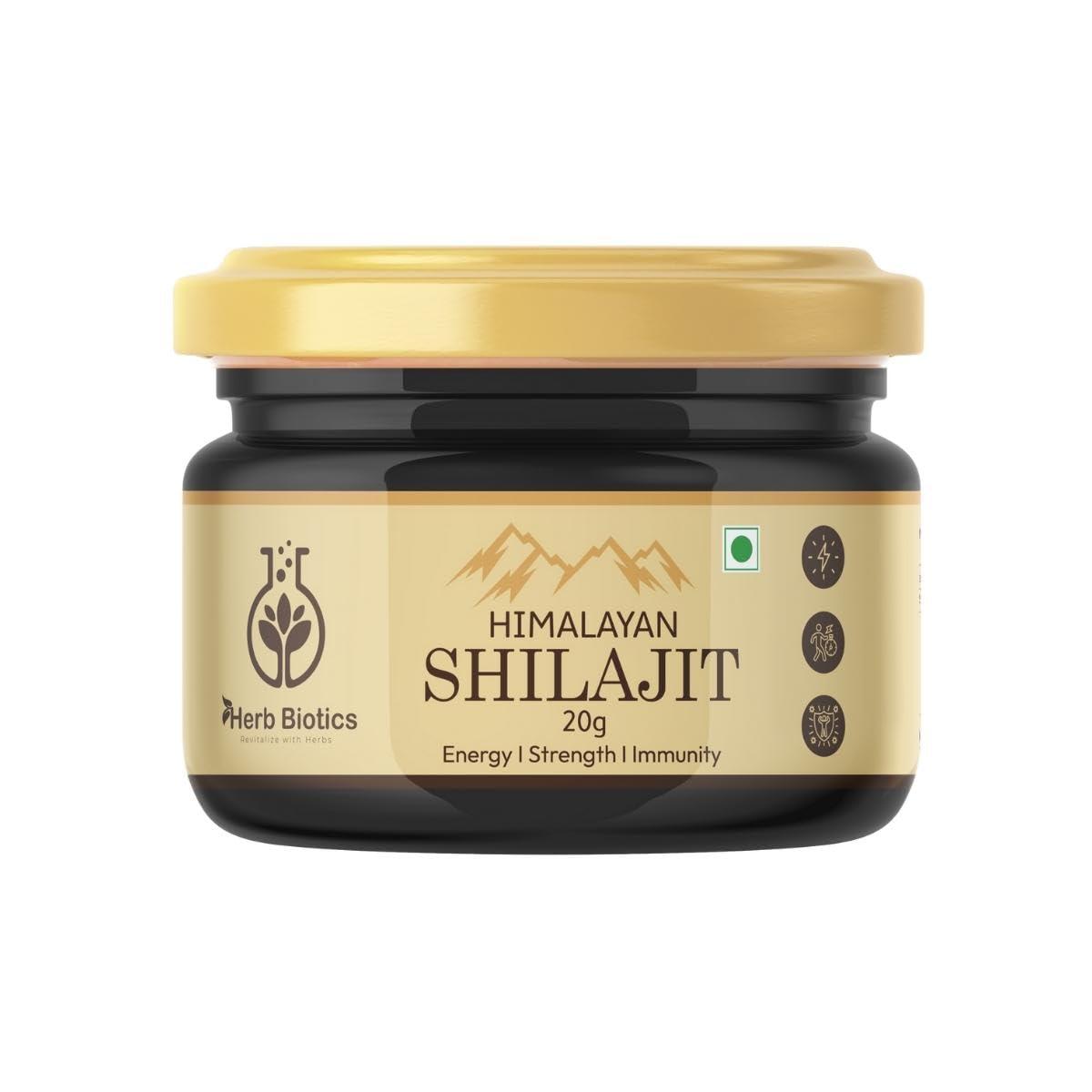 Herb Biotics -Revitalize with Herbs Herb Biotics 100% Pure Himalayan Shilajit/Shilajeet Resin 20 gm - With 78% Fulvic Acid - For Endurance, Stamina and strength | Lab Certified (1)