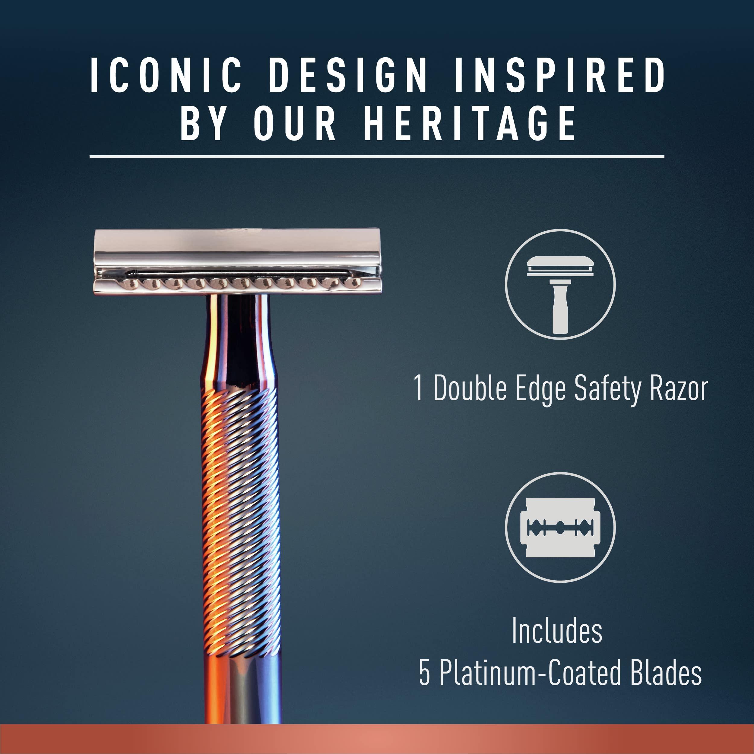 King C. Gillette King C. Gillette Double Edge Safety Razor Blades 10 count, Stainless Steel Platinum Coated Blades