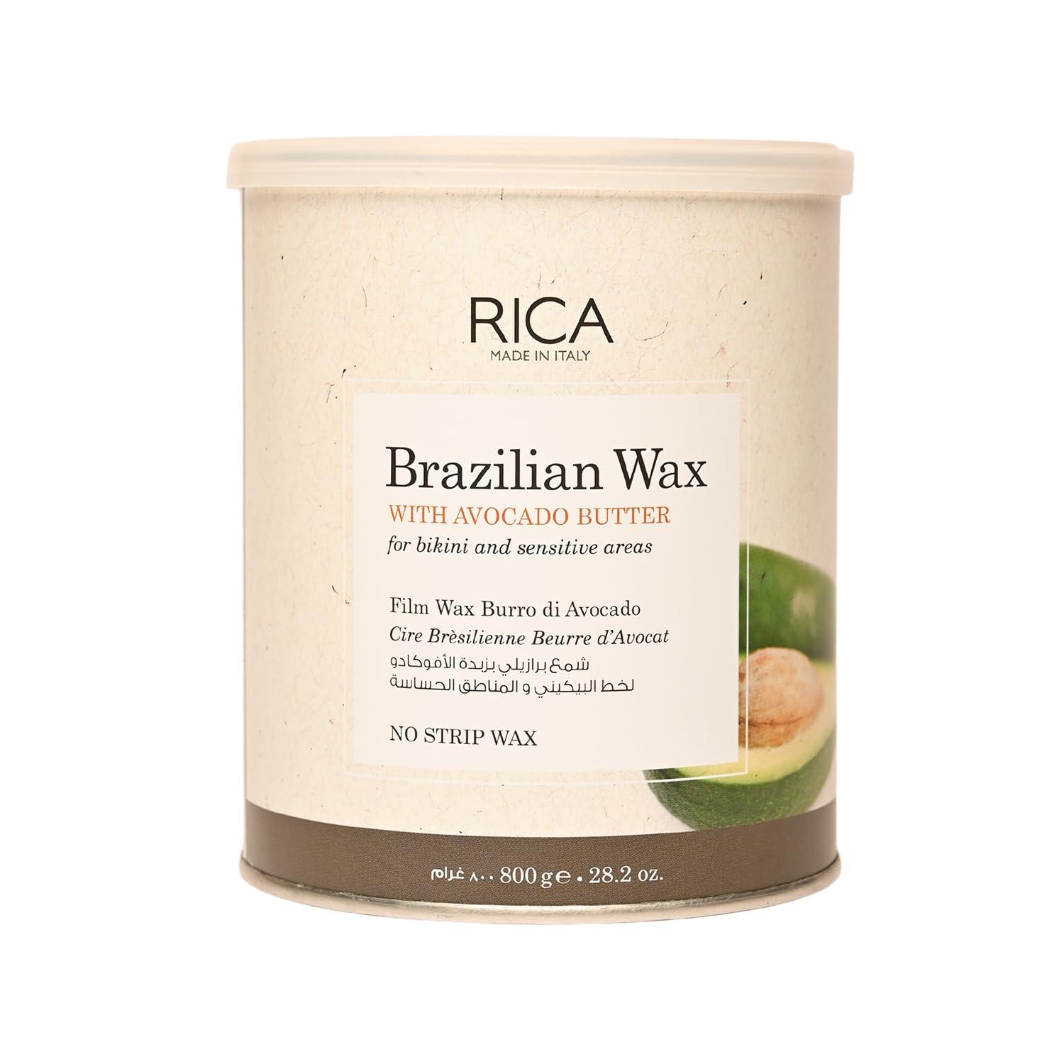 RICA Rica Brazilian Stripless Painless Hair Removal Wax For Men & Women| Quick & Easy Tan Removal Waxing For Face, Armpit & Bikini Areas| 800 gm, Pack of 1