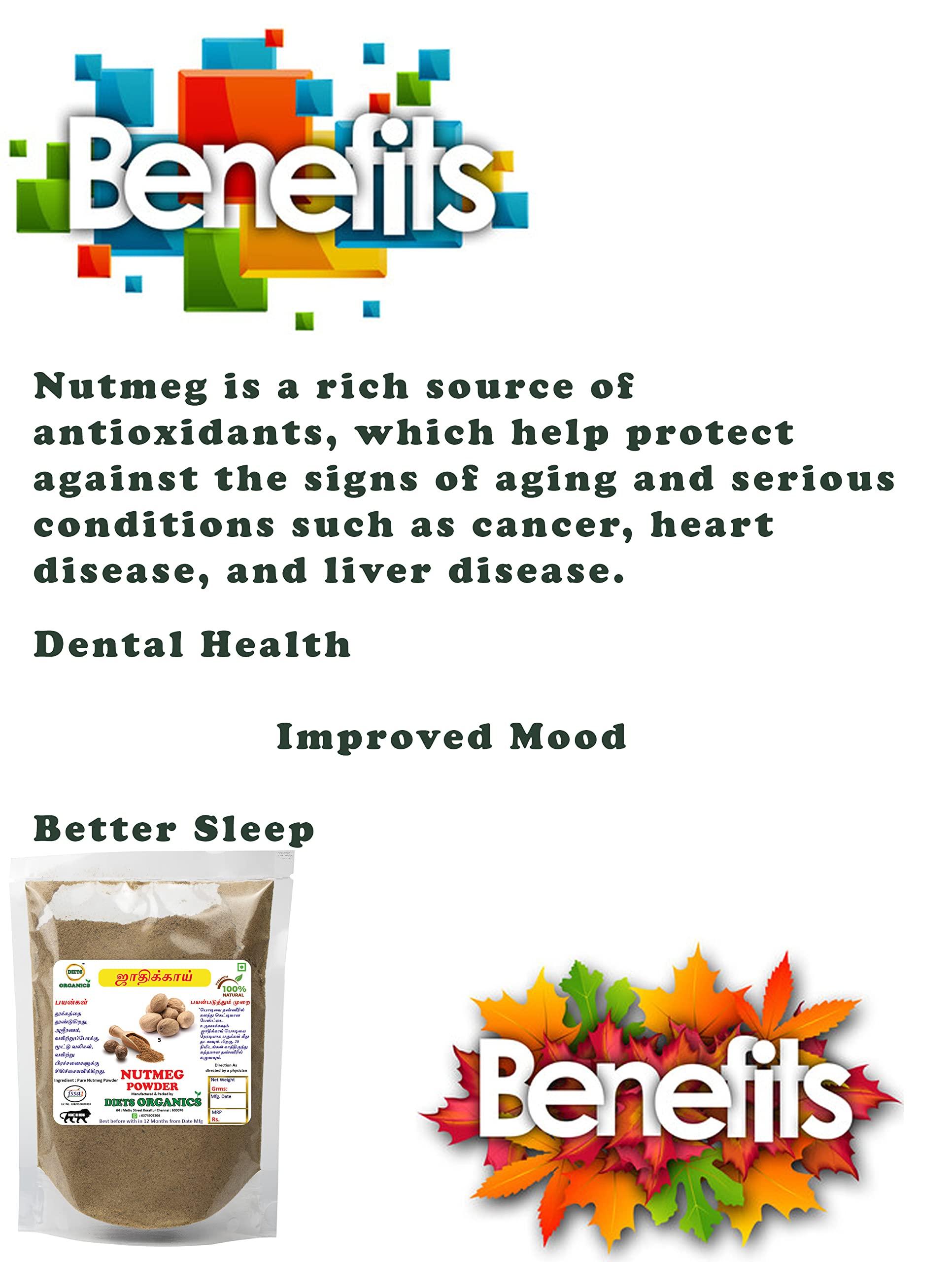 DIETS ORGANICS DIETS Organics Nutmeg powder-200 G, jadhikai powder, jaiphal Powder- 200Grams PACK OF 1