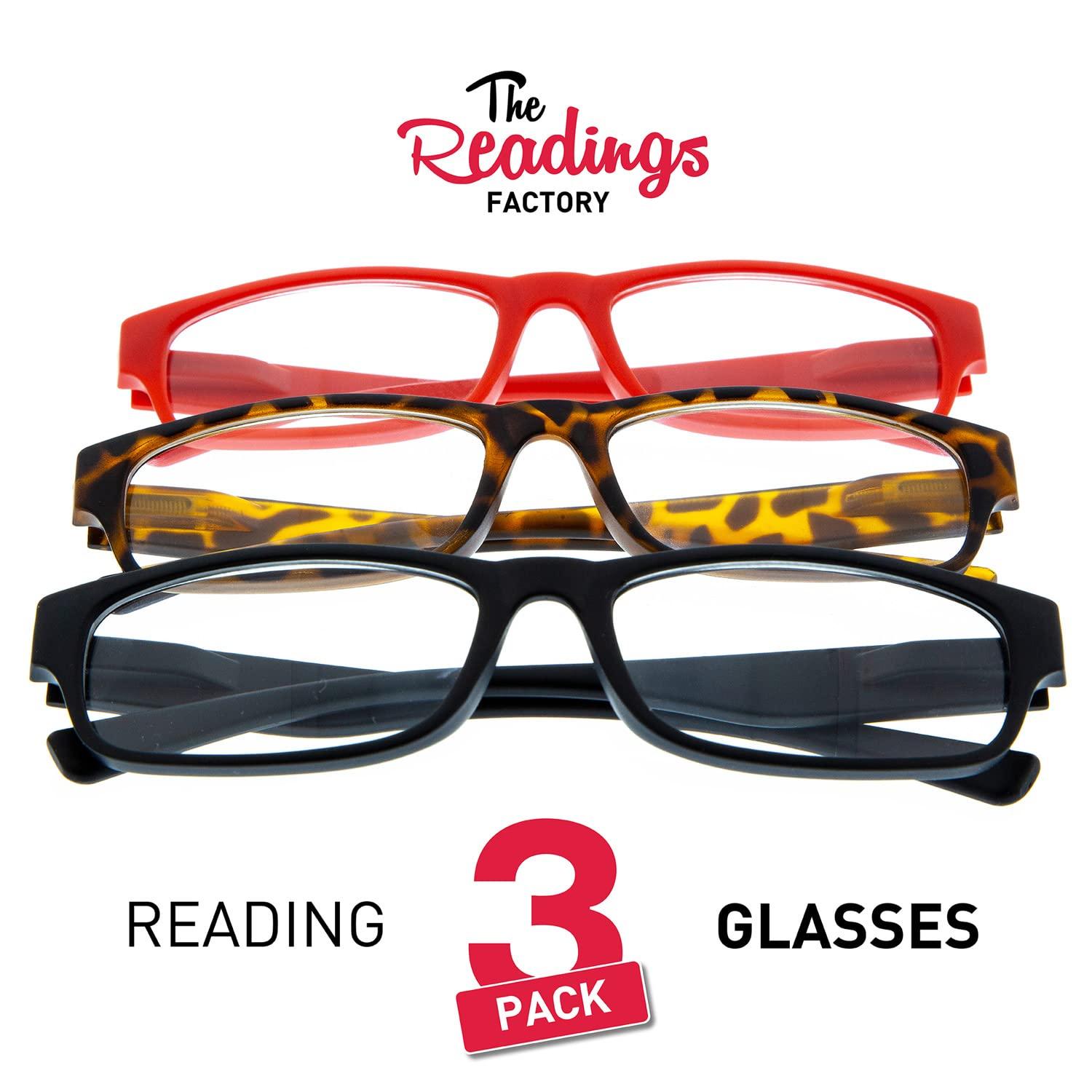 DIDINSKY The Readings Factory: 3 Pack Reading Glasses for Men and Women. Colorful and Fashion Presbyopia Glasses. Executive +1.5 - Trevi Executive