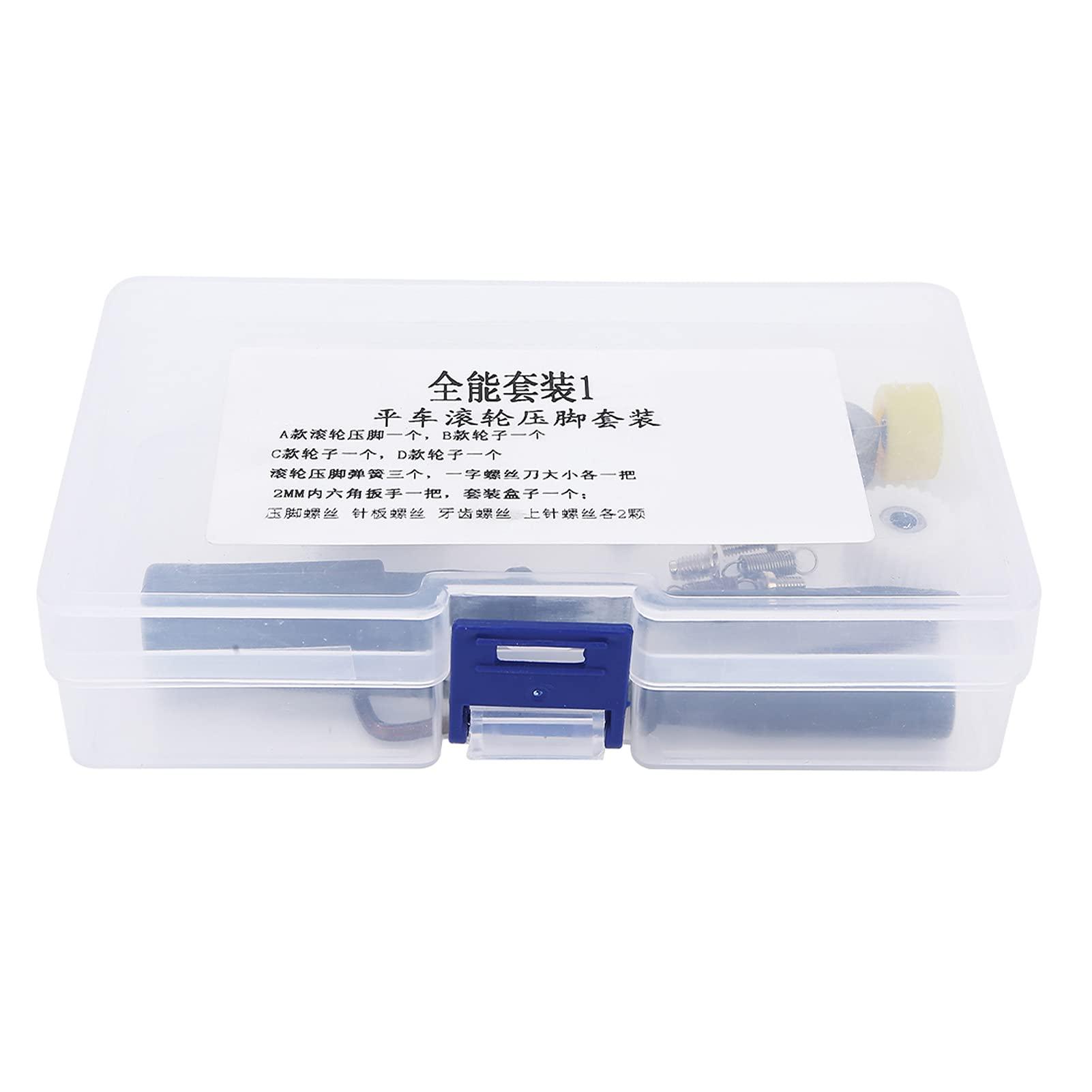 cigemay Roller Presser Foot, Presser Foot Tool Kit Walking Foot Almighty Replacement for Beginners