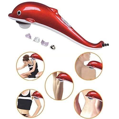 unine unine Dolphin Handheld Body Massager For Pain Relief With Powerful Vibration For Unisex Dolphin Massager Body Vibration Massage Machine Fish Massage,Red Giant Dolphinmassger
