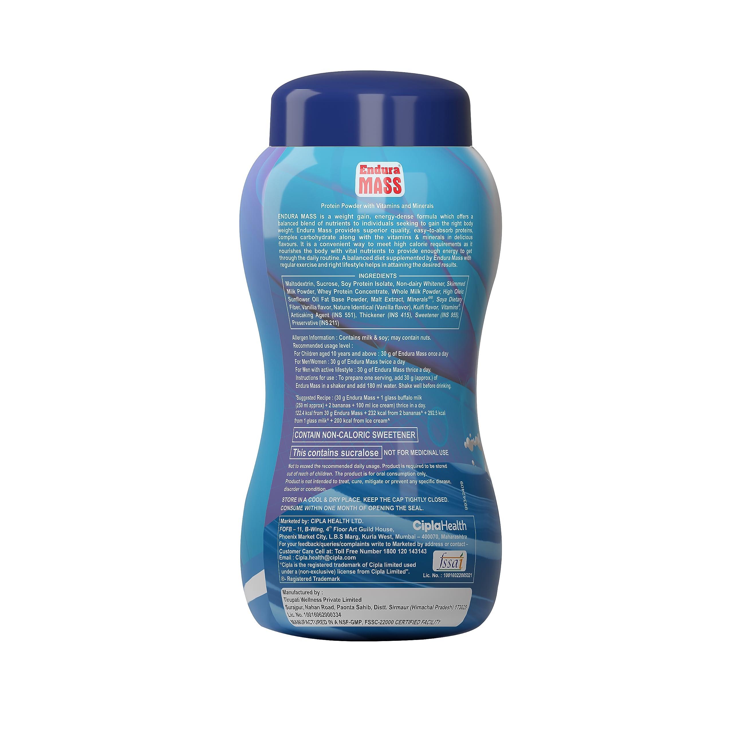 Endura Endura Mass Weight Gainer (Vanilla, 1000g)