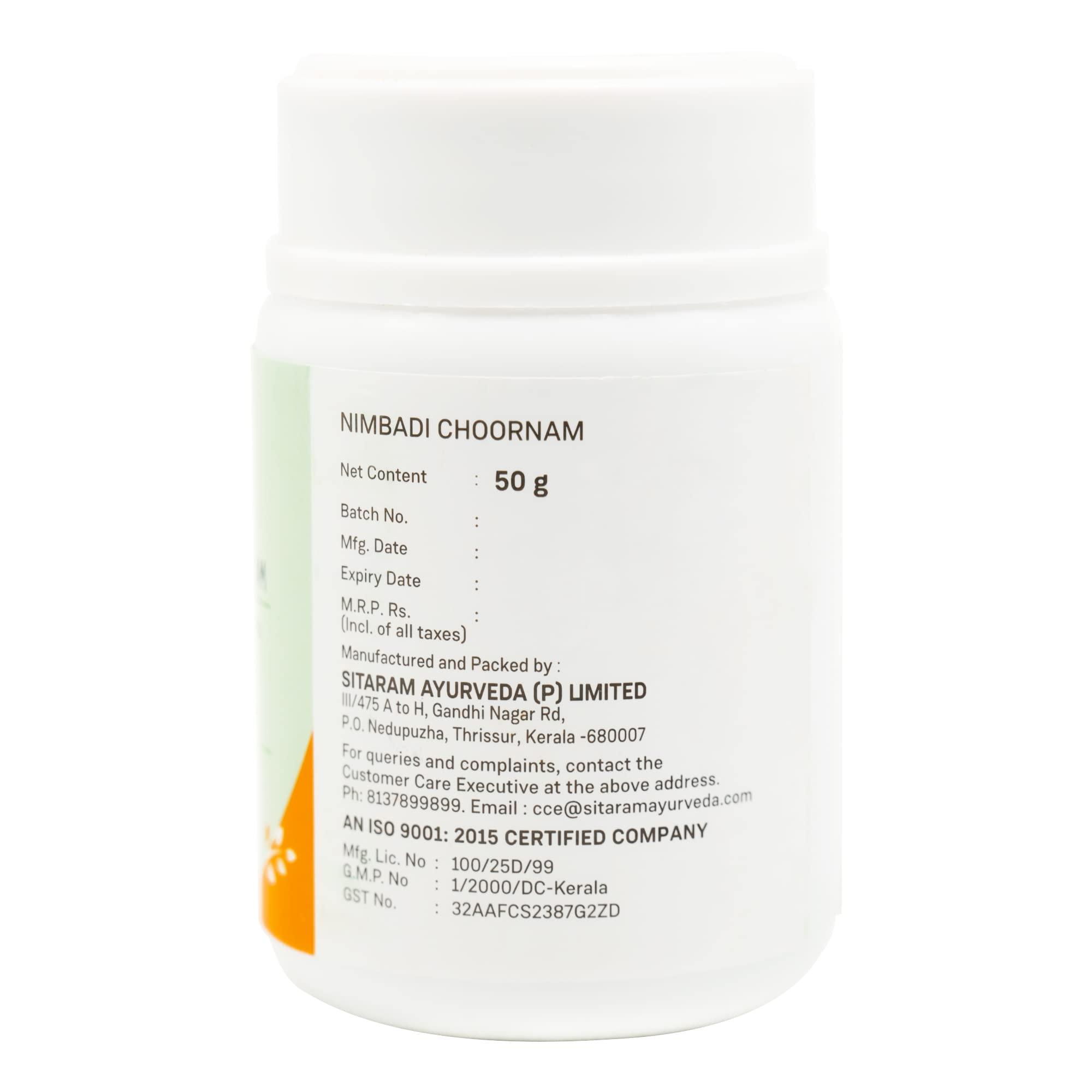 SITARAM Sitaram Ayurveda Nimbadi Choornam | Kerala Ayurvedic Nimbadi Choornam For Face