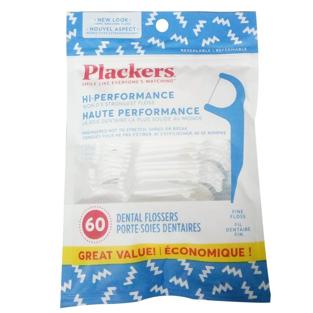 Plackers Plackers Hi Performance Fine Flossers 60 x 2 Bags = 120 Total