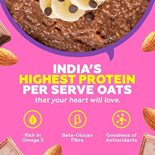 Yogabar Yogabar High Protein Muesli - Choco Almond & Cranberry - 21g Protein Muesli with Premium Whey Protein Isolate 350g, and 1 High Protein Oats 850g | Choco Almond Oatmeal | High Fiber (Combo of 2)